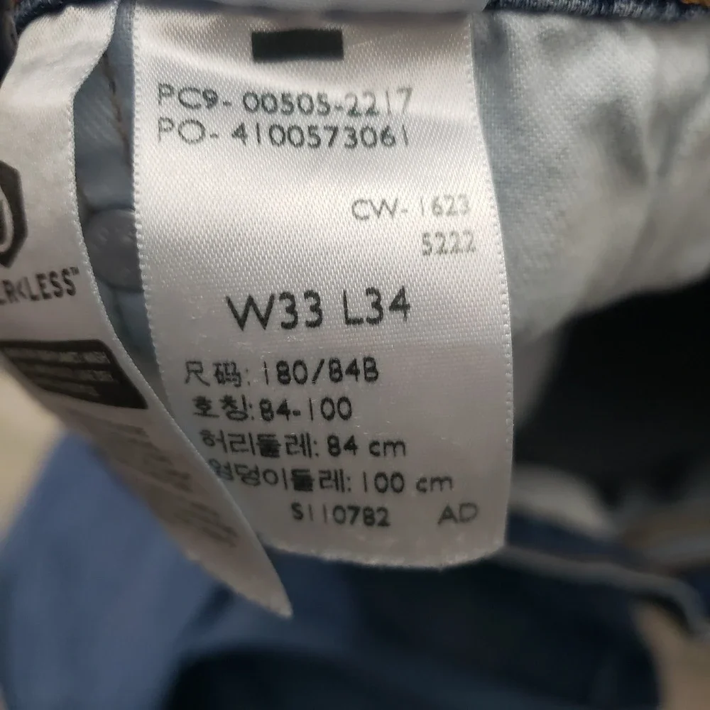 Levi's 505 Jeans Mens 33x34 Blue Workwear Straight Leg Denim Medium Wash